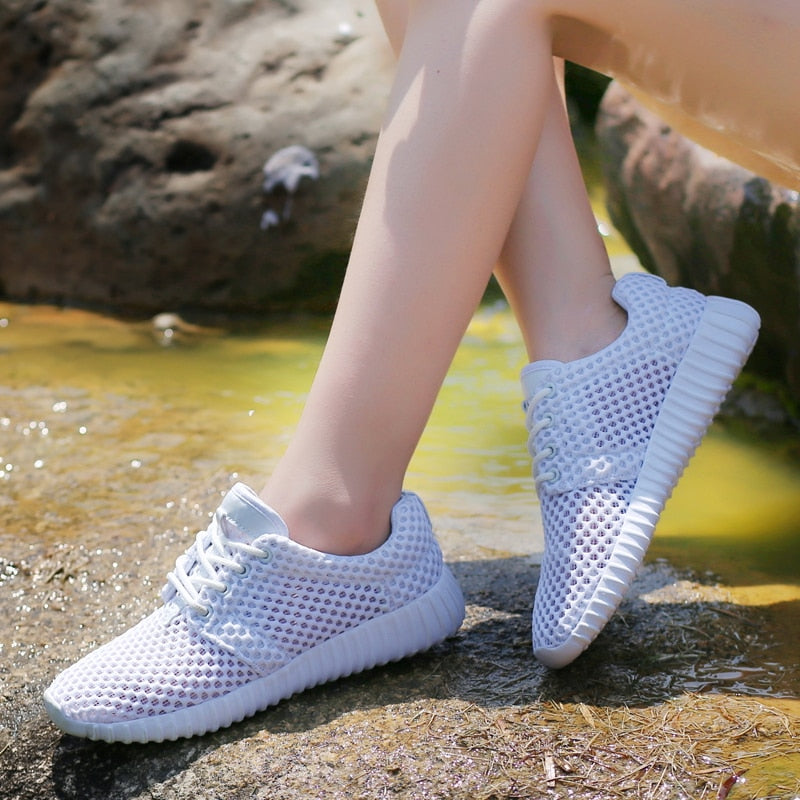 2020 Women Sneakers Vulcanized Shoes Woman Fashion Tenis Feminino Light Mesh Ladies Shoes Casual Women Shoes Zapatillas Mujer