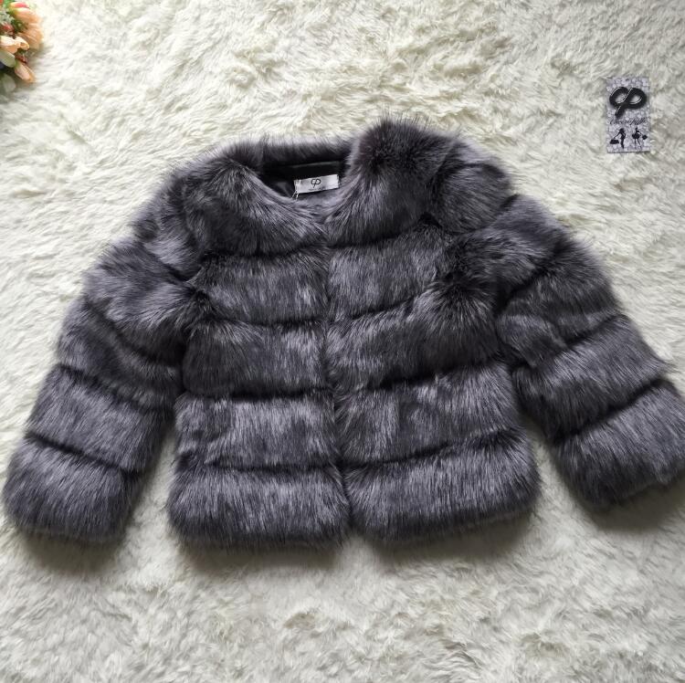 Faux Fur Factory Fox Faux Fur Coat Women Winter Warm Artifical Fur Coat Overcoat Female Ladies Fox Faux Furs Jacket Coat CP30