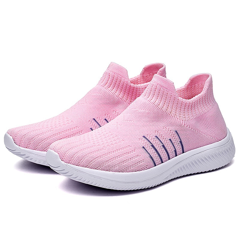 Women Flats Sneakers 2020 New Fashion Sneakers for Women Casual Slip On Sock Trainers Women Shoes Zapatillas Mujer