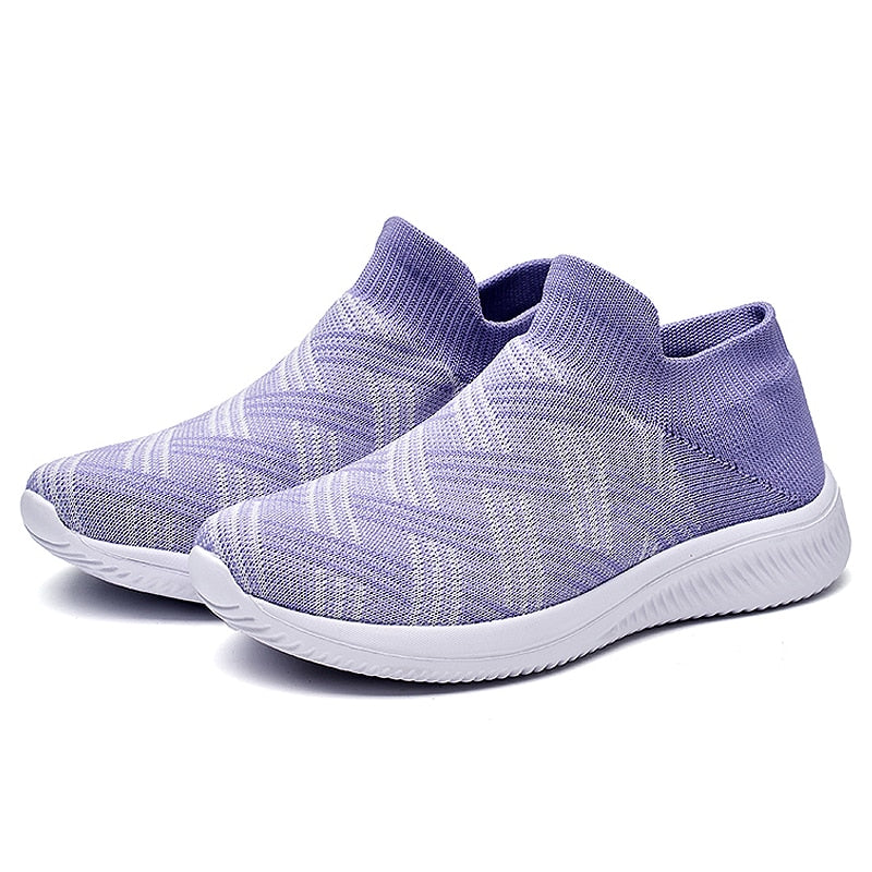 Women Flats Sneakers 2020 New Fashion Sneakers for Women Casual Slip On Sock Trainers Women Shoes Zapatillas Mujer