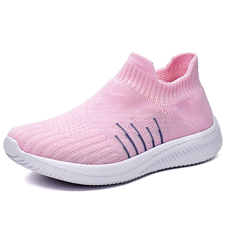 Women Flats Sneakers 2020 New Fashion Sneakers for Women Casual Slip On Sock Trainers Women Shoes Zapatillas Mujer