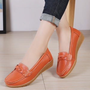 Women Genuine Leather Loafers Sheos Ballet Flats Ladies Shoes Female Spring Moccasins Casual Ballerina Shoes Women Sneakers