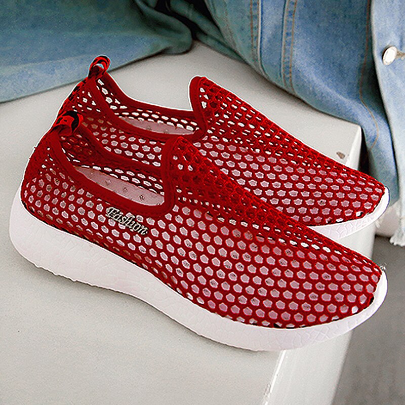 Women Shoes Summer Mesh Breathable Shoes Woman Shoes Fashion Sneakers Soft Comfortable Slip On Women's Shoes Zapatos De Mujer