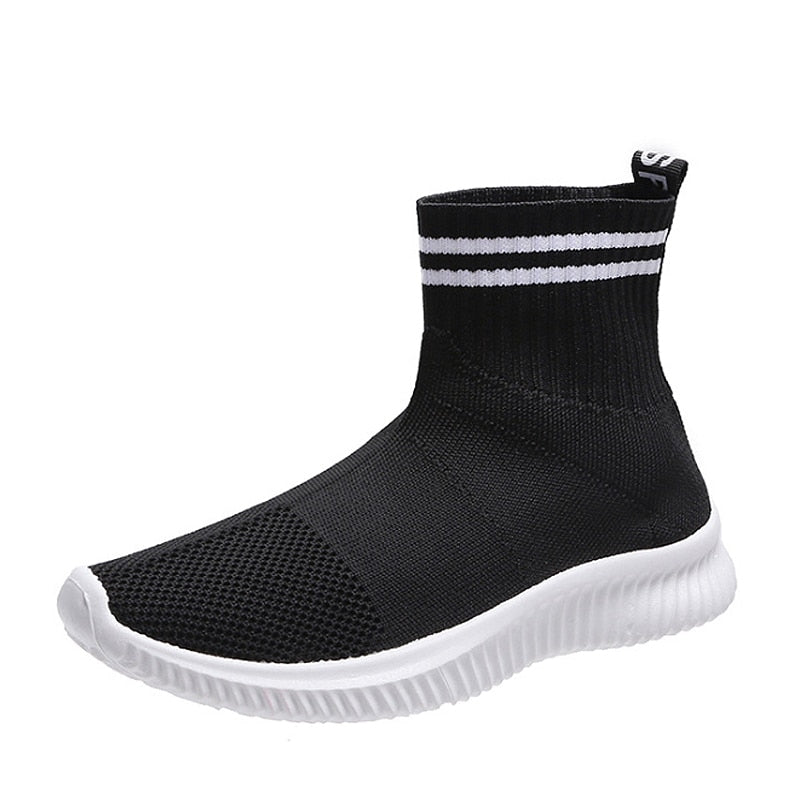 Women Sneakers Shoes 2020 Fashion Socks Shoe Casual Sneakers Summer Knitted Vulcanized Shoes Women Flats Trainers Tenis Feminino