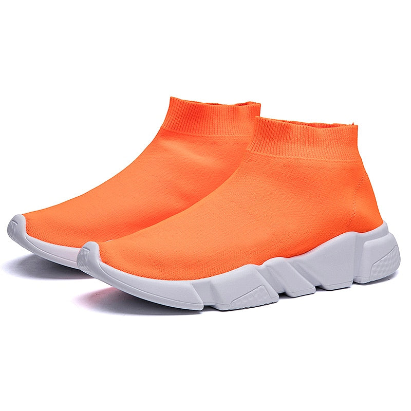 Women Stretch Fabric Shoes Woman Socks Boots Ladies Flats Platform Breathable Shoes Mesh Lightweight Leisure Women Boots